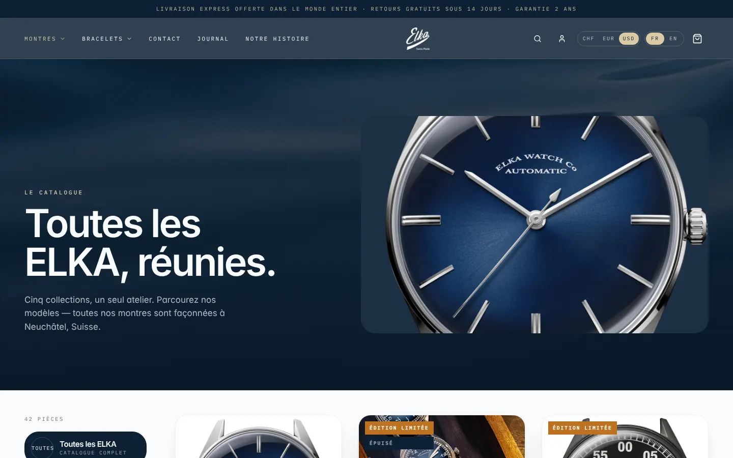 Catalogue des montres