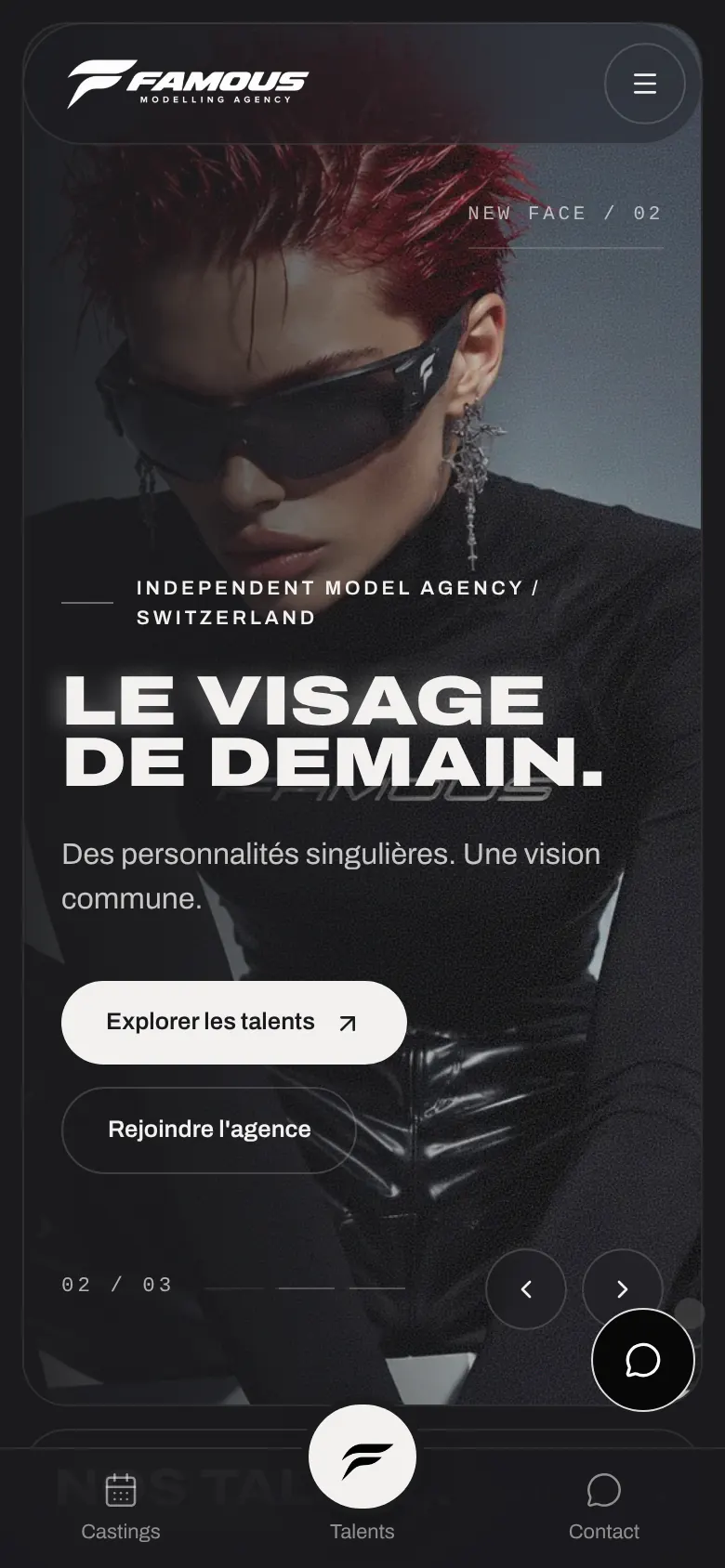 Accueil mobile avec dock app-like