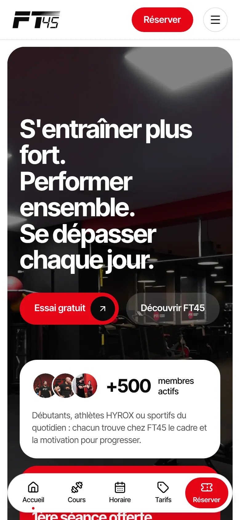 Accueil mobile