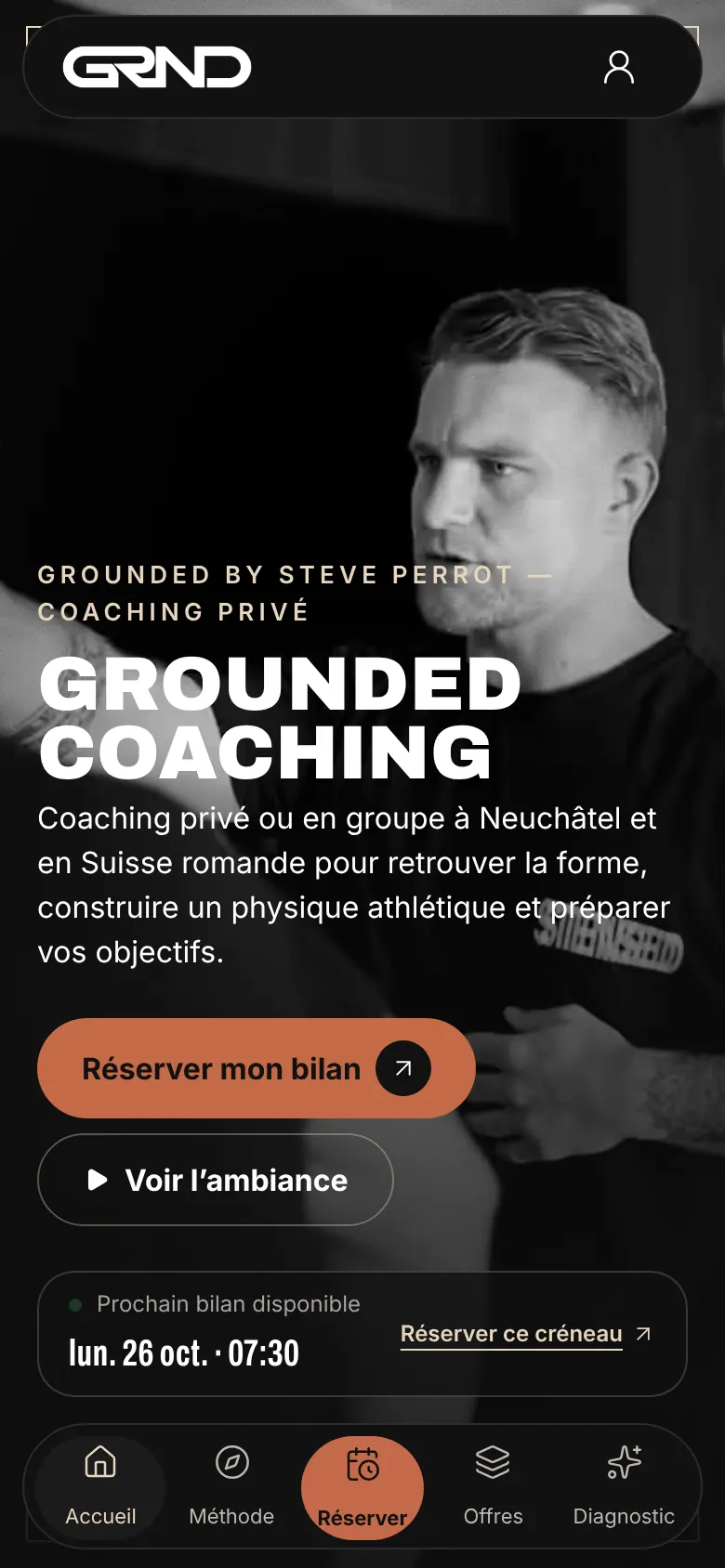 Accueil mobile