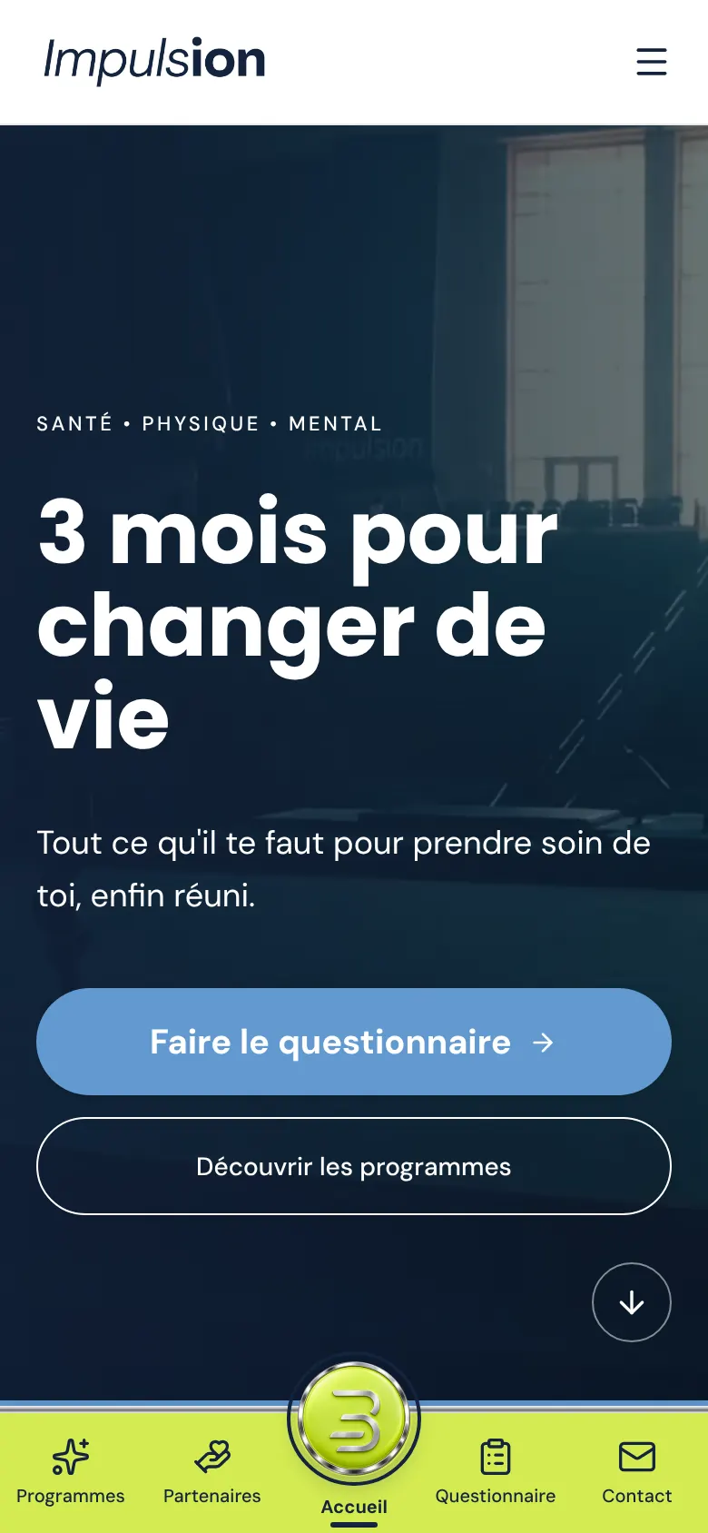 Accueil mobile
