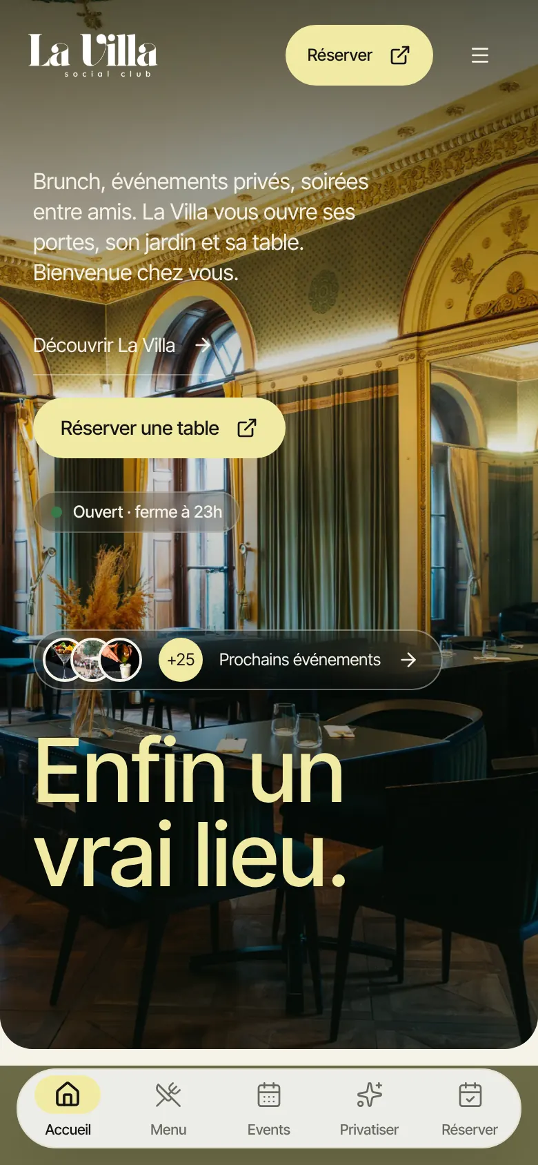 Accueil mobile