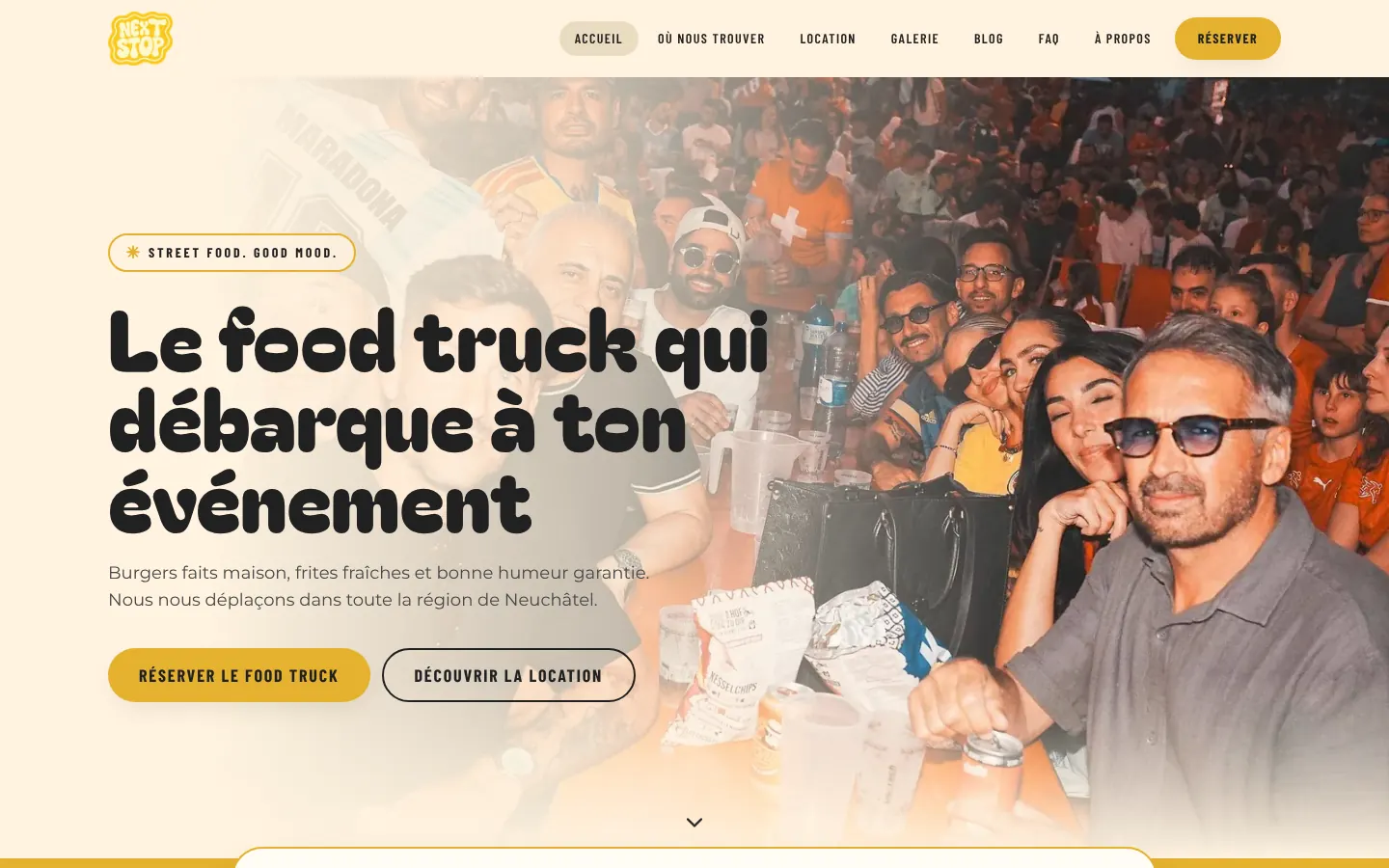 Accueil — réservation du food truck