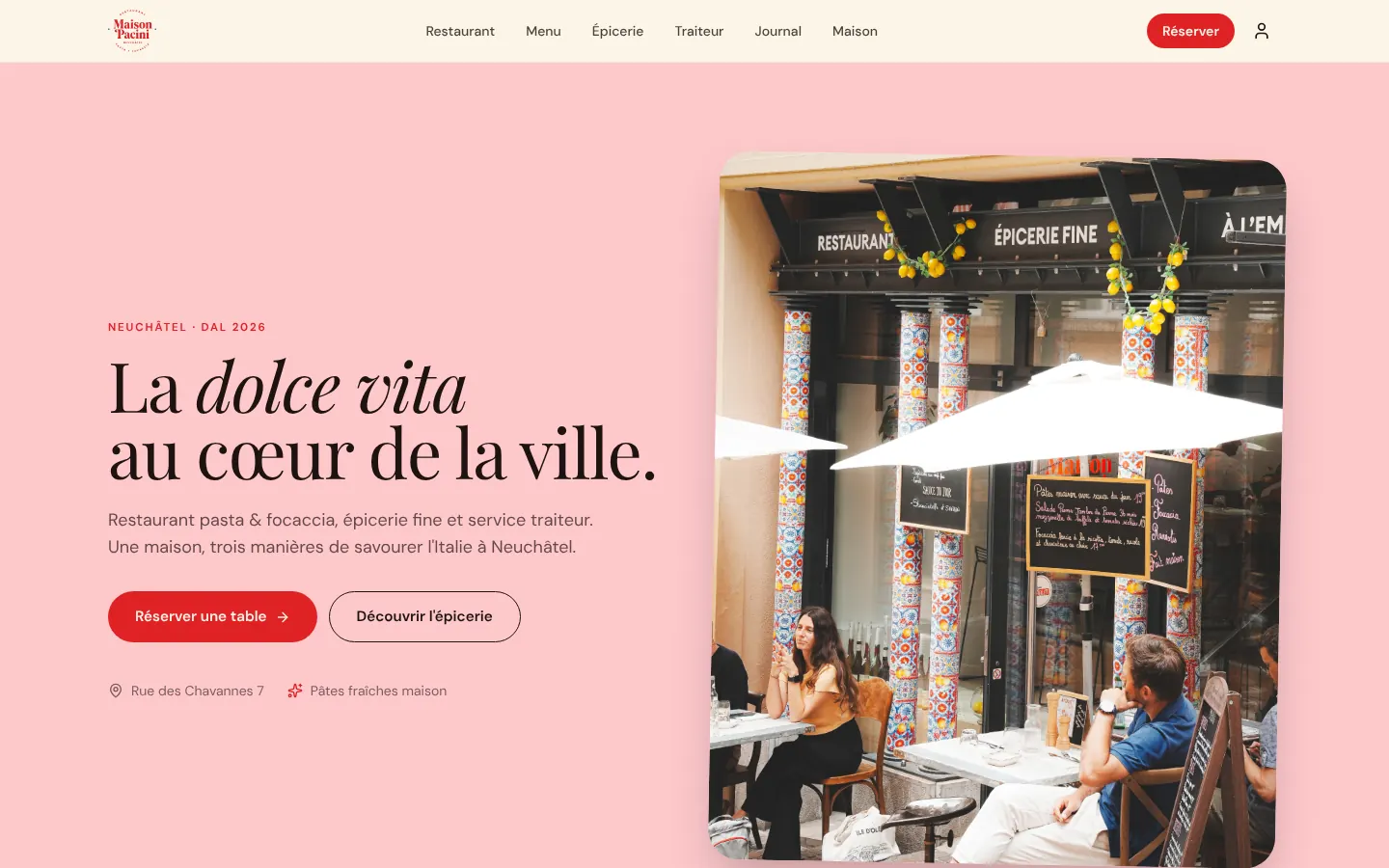 Accueil — « La dolce vita au cœur de la ville »