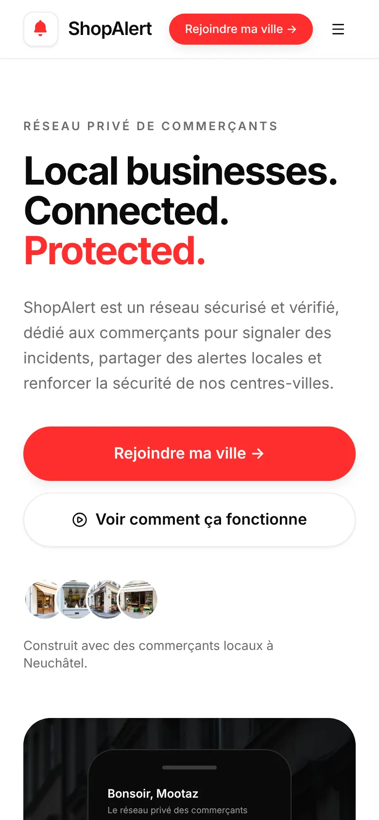 Accueil mobile