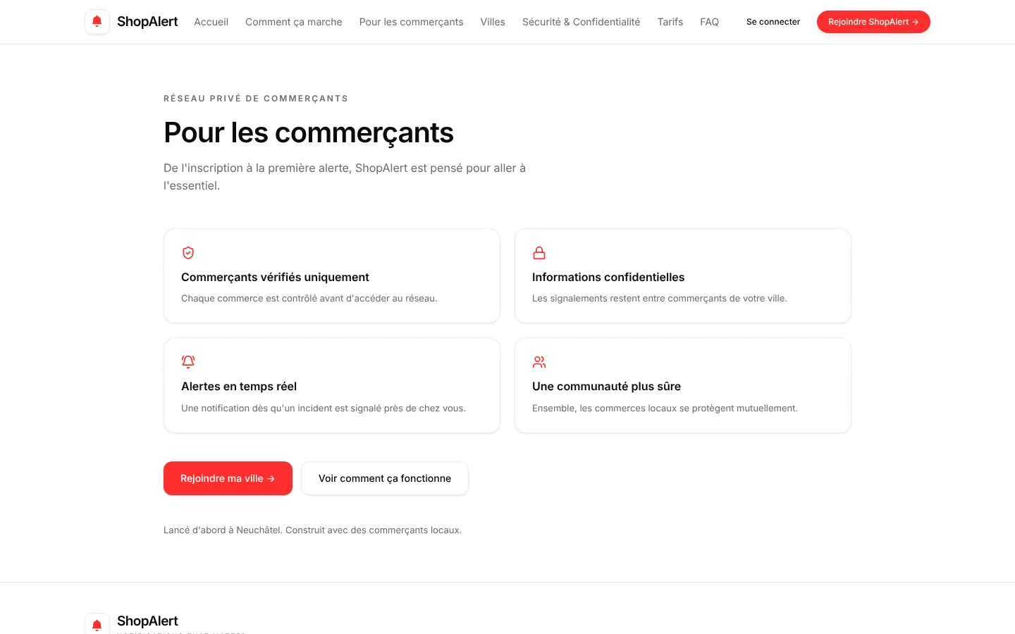 Pour les commerçants