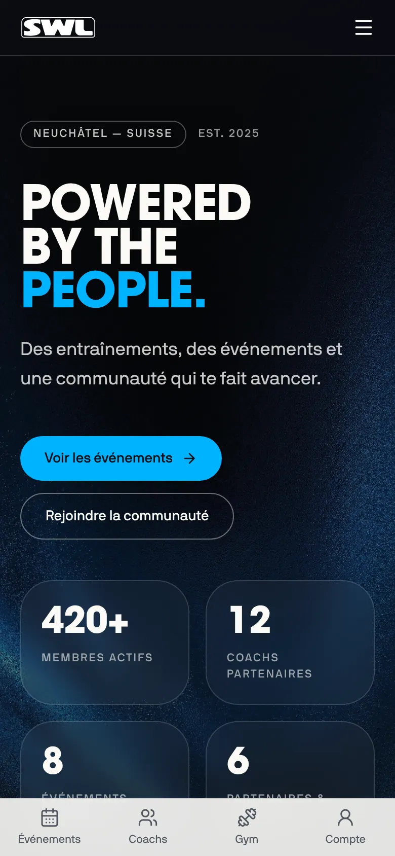Accueil mobile