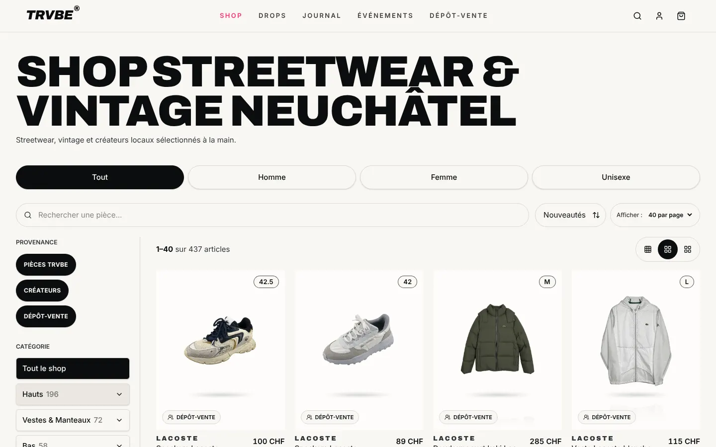 Shop en ligne